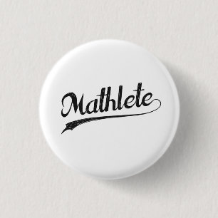 Macaron Rond 2,50 Cm Athlète de maths d'All Star Mathlete