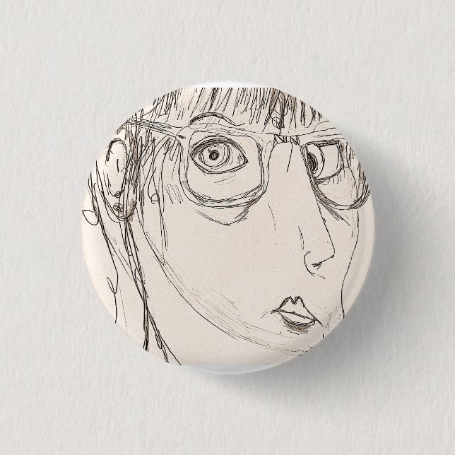 Macaron Rond 2,50 Cm aucun parler la bibliothèque (Devant)