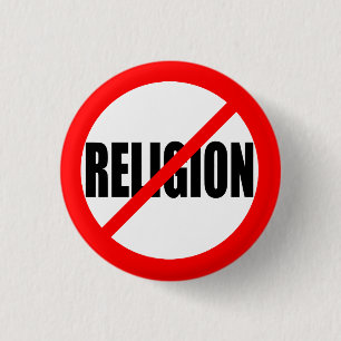 MACARON ROND 2,50 CM "AUCUNE RELIGION "