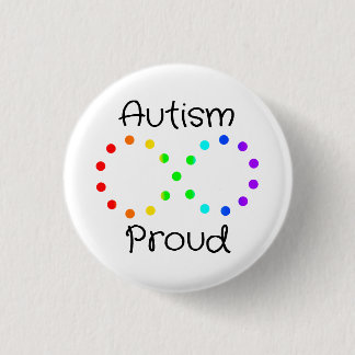 Macaron Rond 2,50 Cm Autisme Fière Neurodiversité Acceptation Arc-en-ci