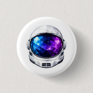 Macaron Rond 2,50 Cm Autocollant de casque d'astronaute