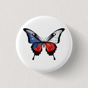 Macaron Rond 2,50 Cm Autocollant de drapeau de papillon Swallowtail tch
