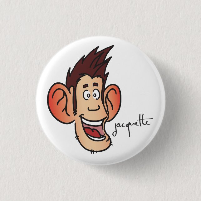 Macaron Rond 2,50 Cm avatar jacquette fabuleux (Devant)