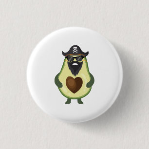 Macaron Rond 2,50 Cm Avocado Pirate Green Beard Funny Food for Kids