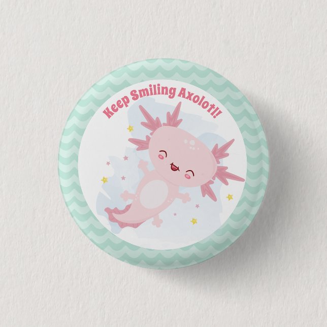 Macaron Rond 2,50 Cm Axolotl (Devant)