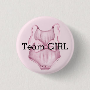 Macaron Rond 2,50 Cm Baby Genre révéler équipe fille