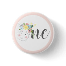 Baby Giraffe Floral Numéro Un 1er anniversaire fêt