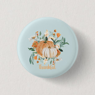 Macaron Rond 2,50 Cm Baby shower Bleu Citrouille d'automne,