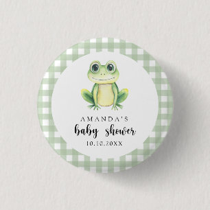 Macaron Rond 2,50 Cm Baby shower de grenouille aquarelle