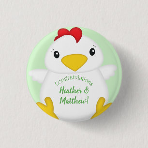 Macaron Rond 2,50 Cm Baby shower de poulet