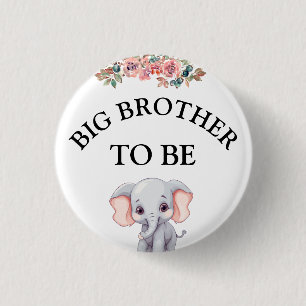 Macaron Rond 2,50 Cm Baby shower éléphant Big Brother à être