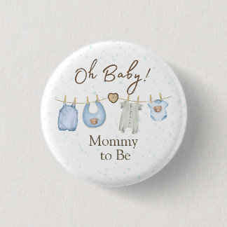 Macaron Rond 2,50 Cm Baby Shower Oh Baby! Button