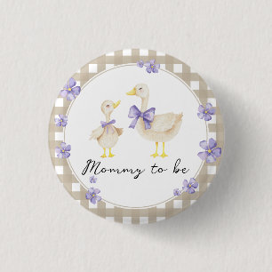 Macaron Rond 2,50 Cm Baby Shower Oie Ridicule - Maman à venir