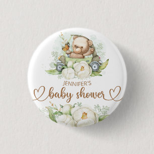 Macaron Rond 2,50 Cm Baby shower ours bébé en peluche