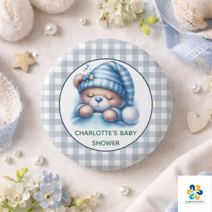 Macaron Rond 2,50 Cm Baby shower ourson mignon