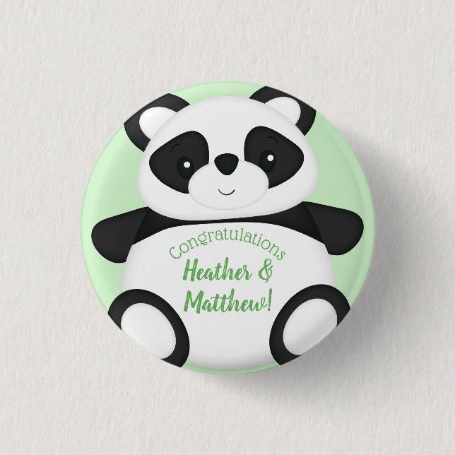 Macaron Rond 2,50 Cm Baby shower Panda Bear (Devant)