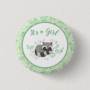 Macaron Rond 2,50 Cm Baby shower Raccoon