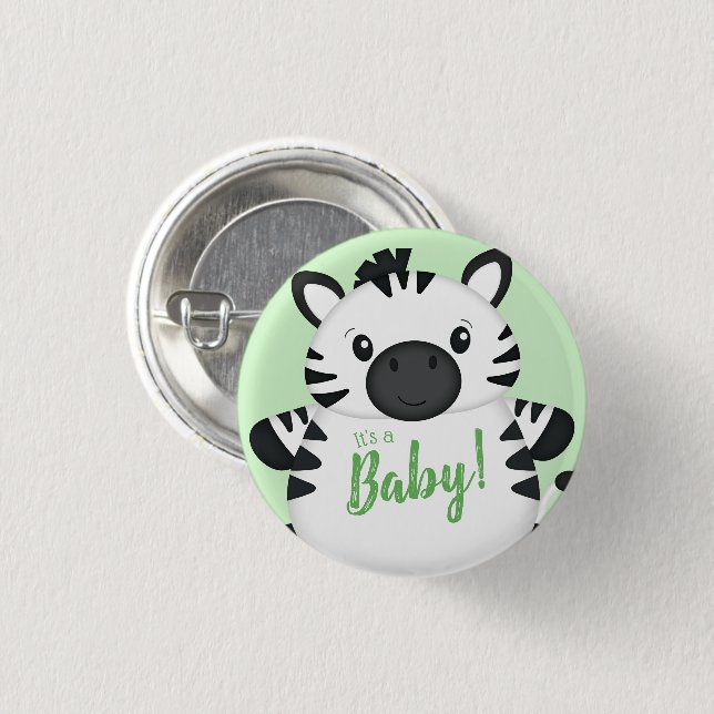 Macaron Rond 2,50 Cm Baby shower Zebra (Devant & derrière)