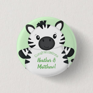 Macaron Rond 2,50 Cm Baby shower Zebra