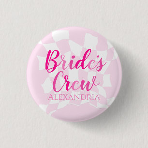 Macaron Rond 2,50 Cm Bachelorette Party Personalized Pink Name