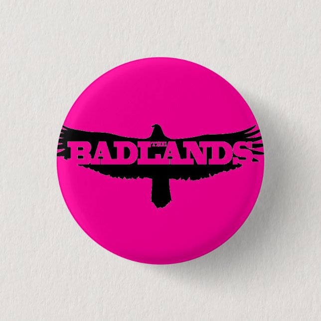 Macaron Rond 2,50 Cm Bad-lands 1" bouton (Devant)
