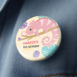 Macaron Rond 2,50 Cm Balances et queues Reptile fille Anniversaire
