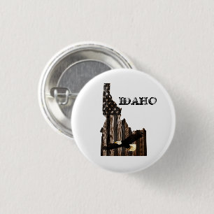 MACARON ROND 2,50 CM BALD EAGLE BOIS BRÛLÉ - IDAHO PATRIOT NOIR