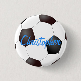 Macaron Rond 2,50 Cm Ballon de football - personnalisable