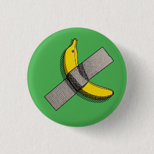 Macaron Rond 2,50 Cm Banane Pop Art et Graphisme de Ruban Adhésif avec