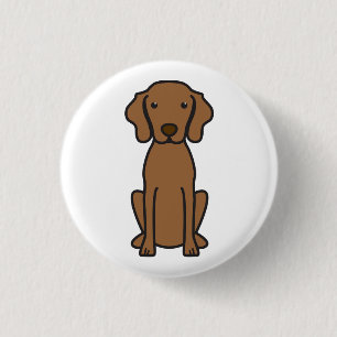 Macaron Rond 2,50 Cm Bande dessinée de chien de Vizsla