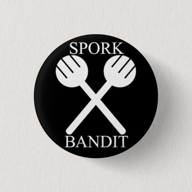 Macaron Rond 2,50 Cm Bandit de Spork dans l'obscurité (Devant)