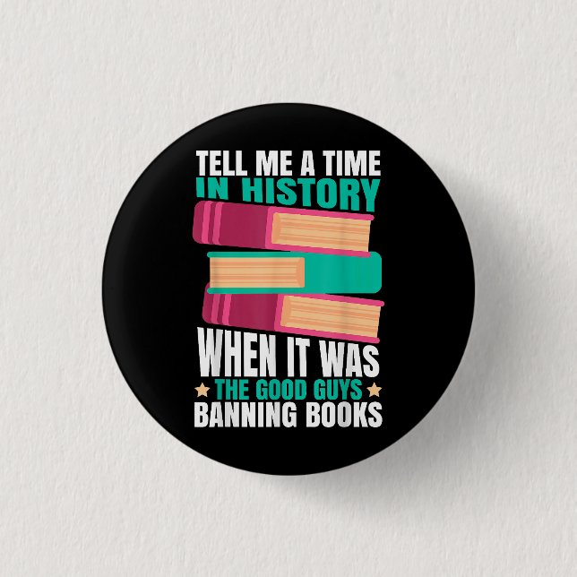 Macaron Rond 2,50 Cm Banned Books Quote  (Devant)