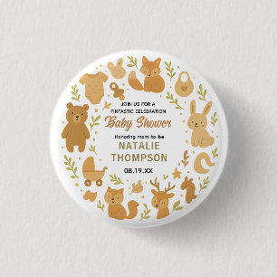 Macaron Rond 2,50 Cm Baptême Bébé Garçon Neutre Mignon Animal de Safa