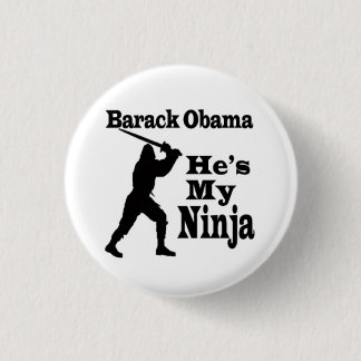 Macaron Rond 2,50 Cm Barack Obama est mon Ninja