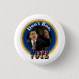 Macaron Rond 2,50 Cm Barack Obama...N'abandonne pas, VOTE
