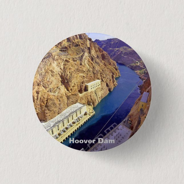 Macaron Rond 2,50 Cm Barrage Hoover en Arizona (Devant)