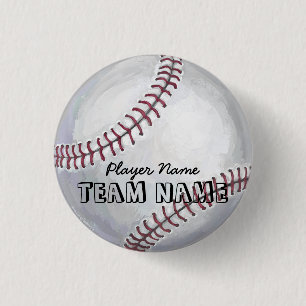 Macaron Rond 2,50 Cm Baseball avec nom et numéro