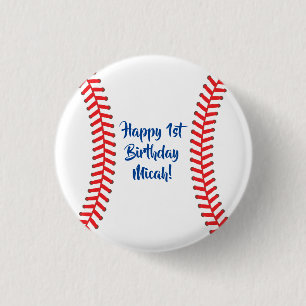 Macaron Rond 2,50 Cm Baseball Club Sports 1er Anniversaire