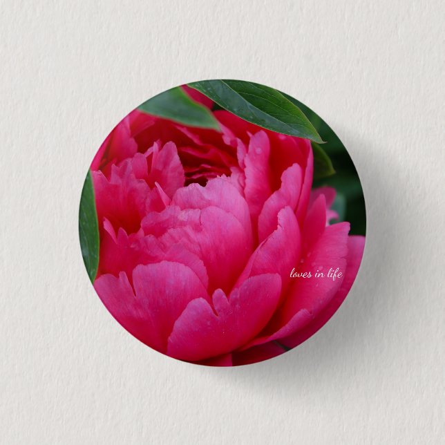 Macaron Rond 2,50 Cm Bashful Pink Peony (Devant)