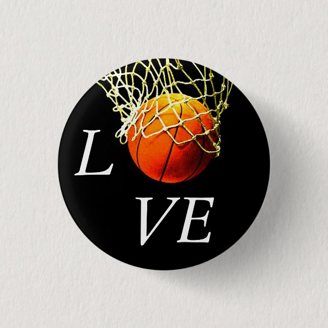 Macaron Rond 2,50 Cm Basket-ball I Love (Devant)