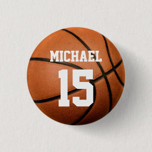 Macaron Rond 2,50 Cm Basket-ball Votre nom