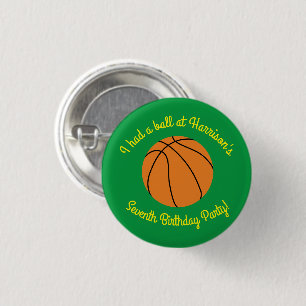Macaron Rond 2,50 Cm Basketball Sports Anniversaire