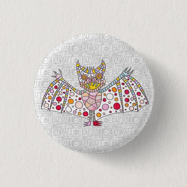 Macaron Rond 2,50 Cm Bat (Devant)