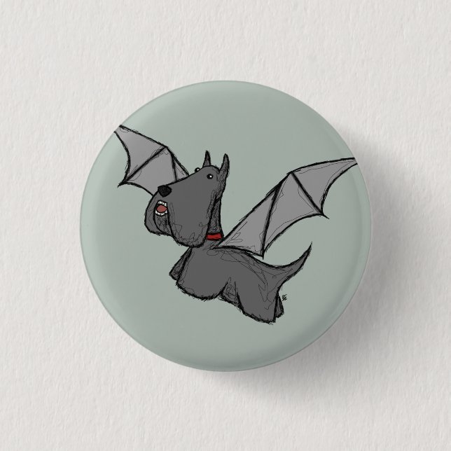 Macaron Rond 2,50 Cm Bat Dog (Devant)