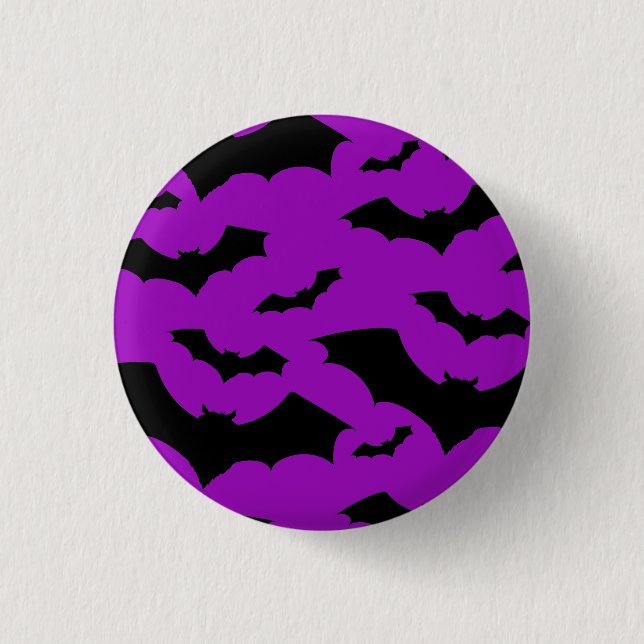 Macaron Rond 2,50 Cm Bats pourpres de Deathrock (Devant)