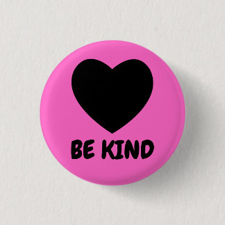 Macaron Rond 2,50 Cm Be Kind - Black Love Symbol
