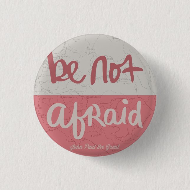Macaron Rond 2,50 Cm Be not afraid (Devant)