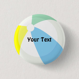Macaron Rond 2,50 Cm Beach Ball Pool Party Nom personnalisé ou jeu Cha