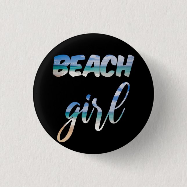 Macaron Rond 2,50 Cm Beach Girl (Devant)