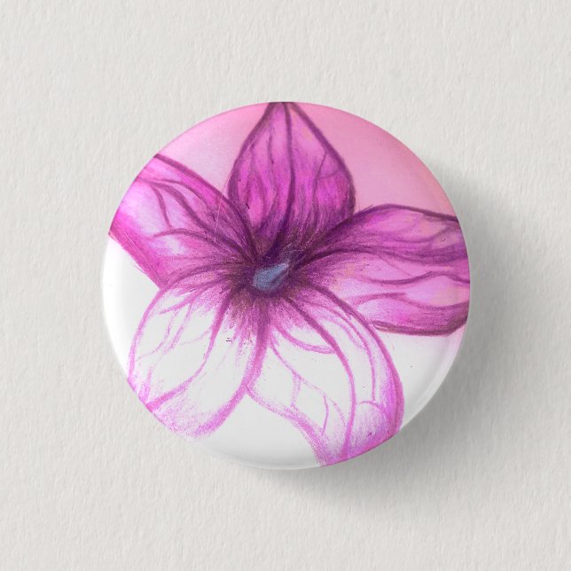 Macaron Rond 2,50 Cm Beau bouton Flower (Devant)